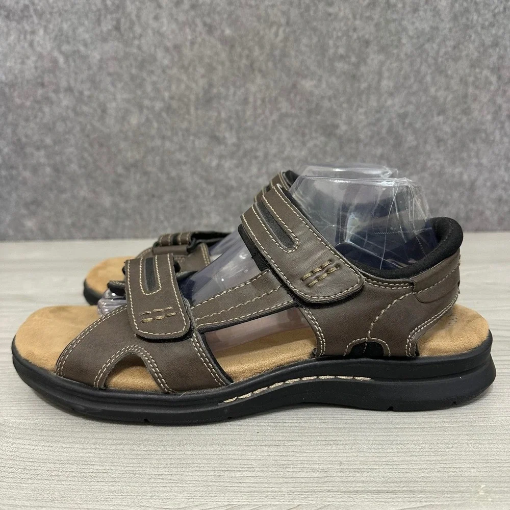 Dockers Mens Outdoor Sport Sandals Brown Adjustable Straps Size 10‎